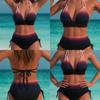 Fashionable Women Bikini Set With Polyester Fabric And Seamless Triangle Pant For Beach Vacation