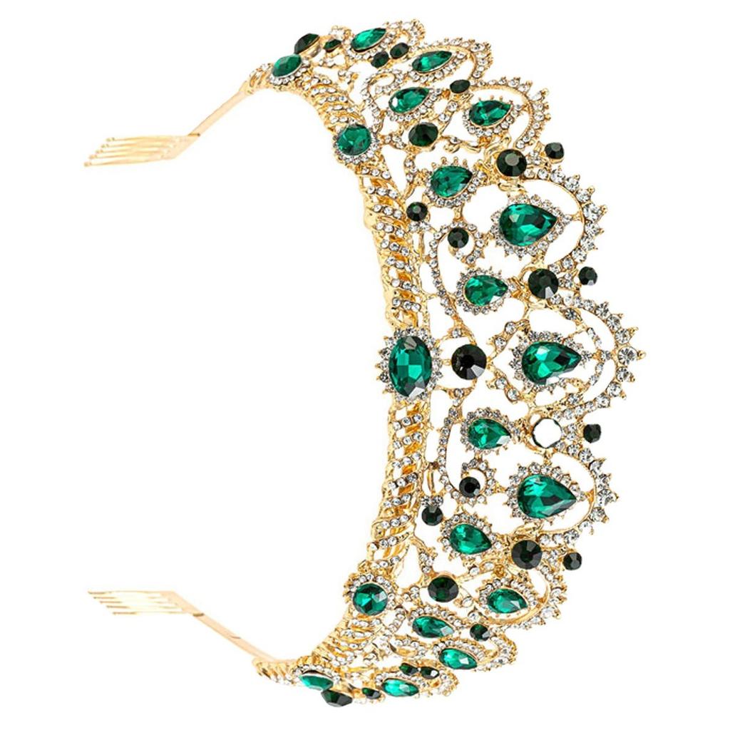 Elegant Party Headbands Crown Hair Hoop for Birthday Wedding Queen Headpiece for Girls Show Stage Costume