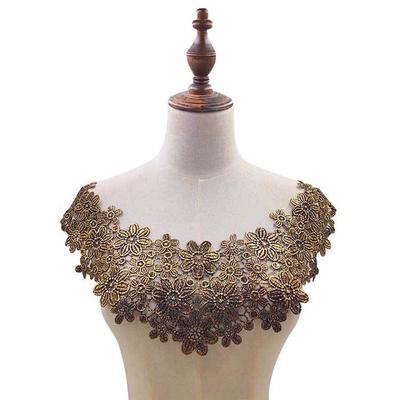 Fabric Garment Embroidered Craft Floral Sewing Supplies Neckline Lace Fabric Applique Lace Collar