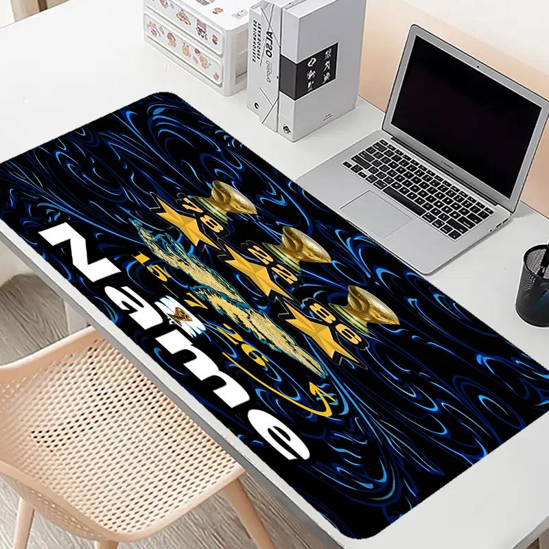 Custom Name Personalized football team Pattern Mousepad, Laptop PC Desk Mat, Decorative Desk Mat for Home Keyboard Pad Gift