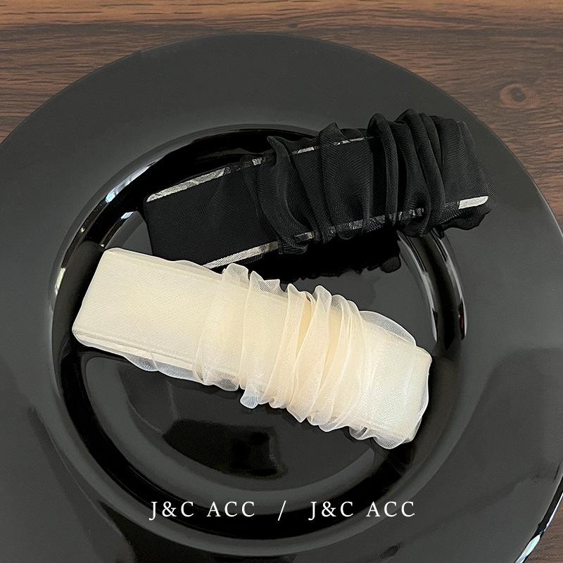 Romantická krajka s řasením a boční sponou - Super vílí princeznovská sponka na ofinu