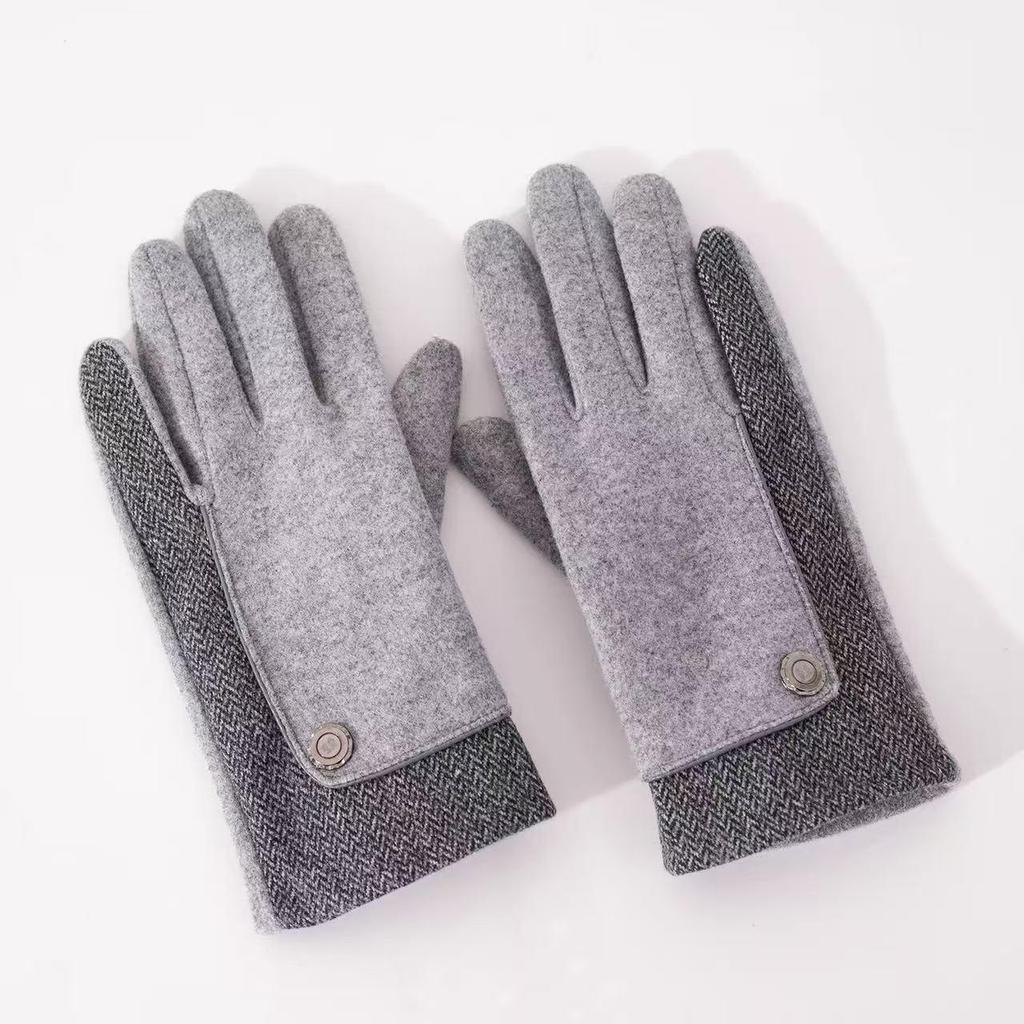 Męskie Zimowe Rękawiczki Dotykowe z Podszewką Polarową - Wiatroodporne, Mrozoodporne, Codzienne Rękawiczki do Prowadzenia