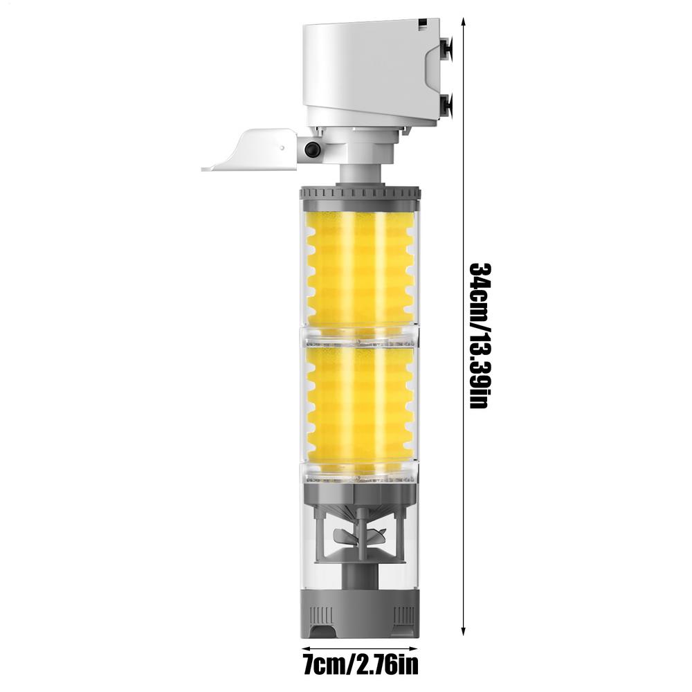 Fish Tank Filter Water Circulation Cleaning Machine Quiet Powerful Multi-stage Aquarium Filter Aerator For Turtle Betta Shrimp