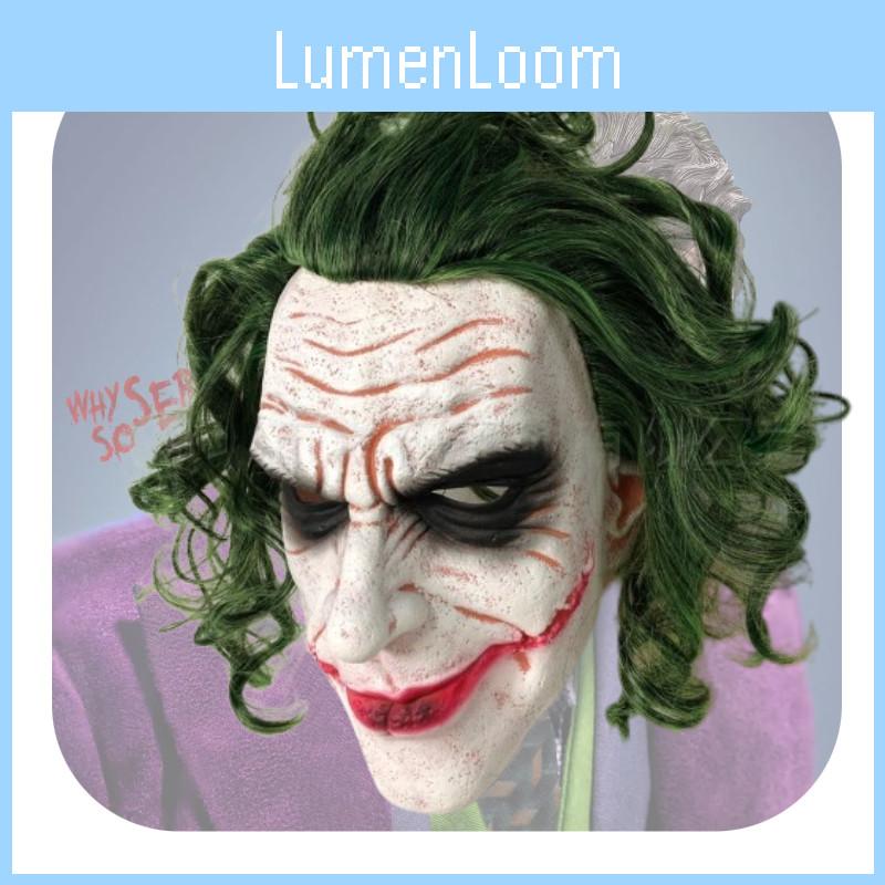 Dark Knight Batman Joker Latex Mask Wig Halloween Horror Prop