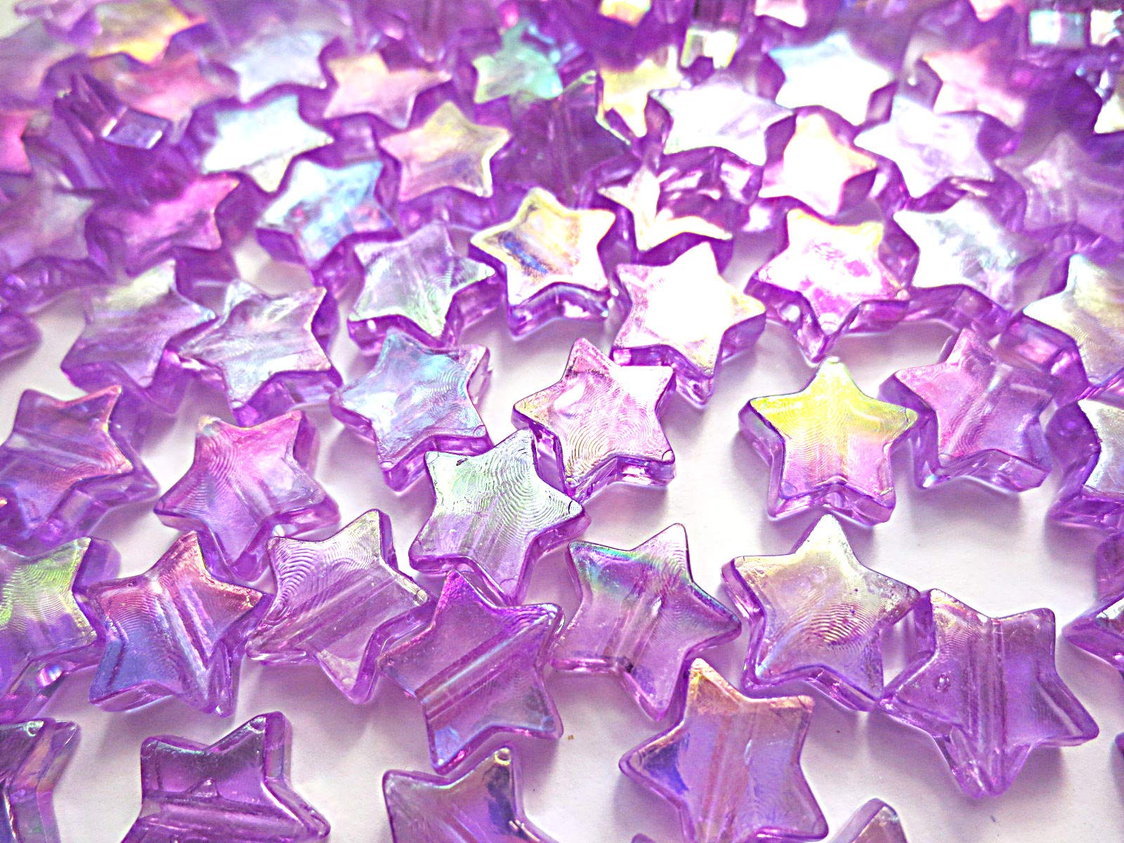 

300 Pieces Star Shape Sparkling Aurora Processed Acrylic Beads 11mm Purple Huey Handicraft Materials Huey H1558S08