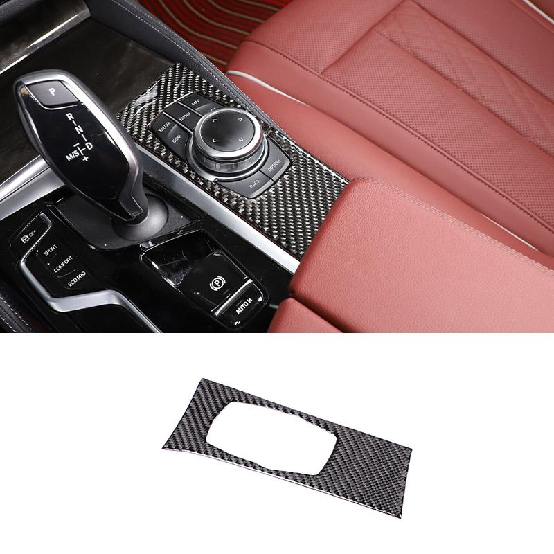 

For BMW 5 Series G30 2018-2026 Soft Carbon Fiber Car central control gear shift panel Interior Accessories