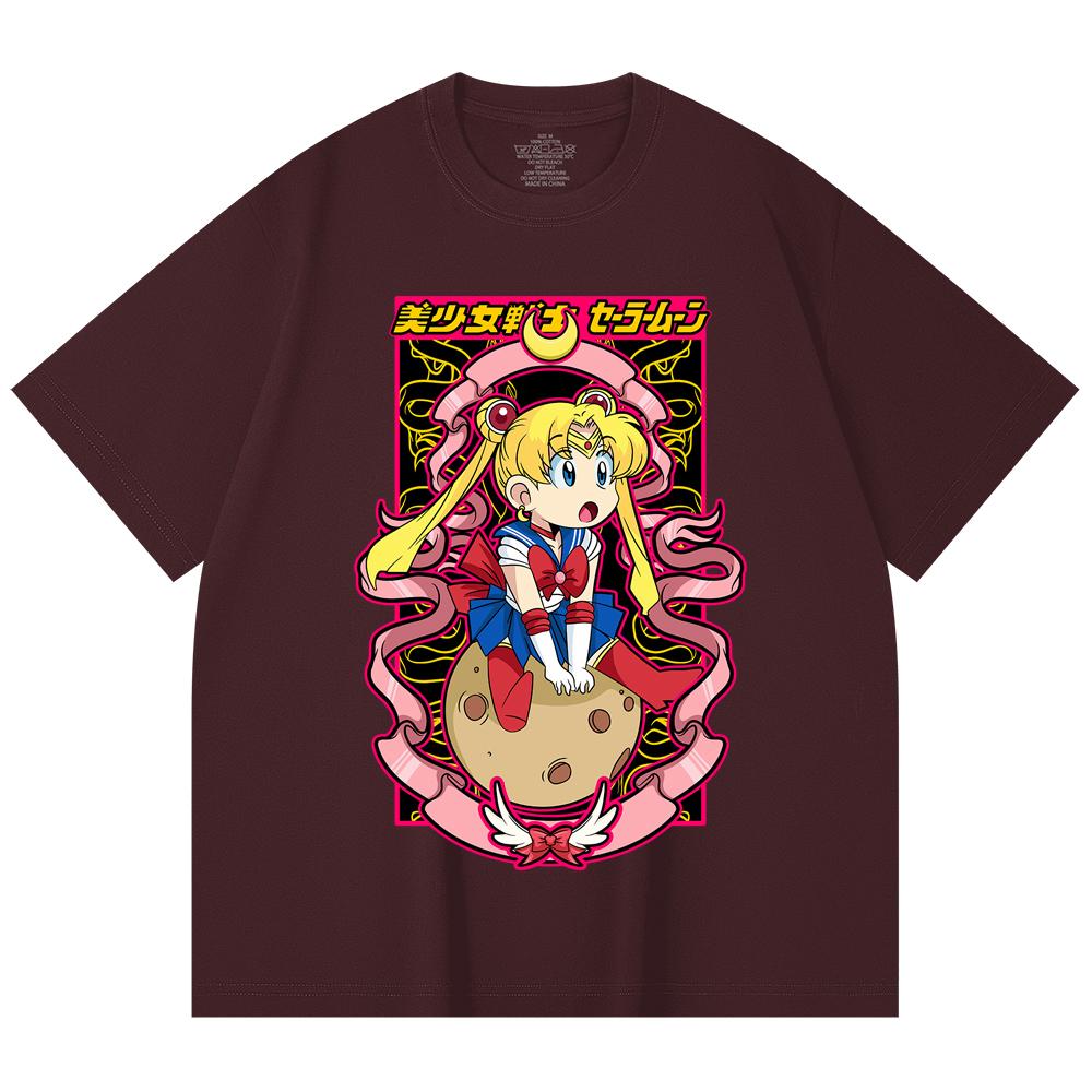 230 Gsm 100% Cotton Sailor Moon V10 Usagi Print Unisex Heavy Cotton T Shirt