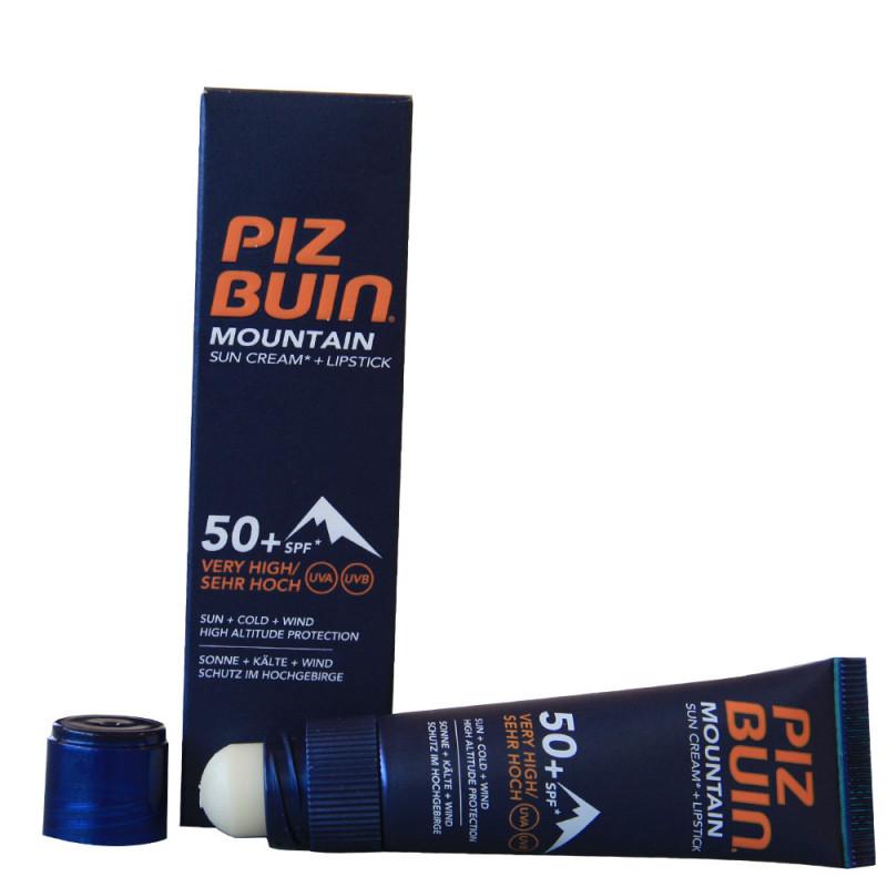 Piz Buin Mountain Sonnenschutz SPF50 + Lippenstift 20 + 2,3