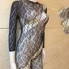 Women Leopard Fishnet Bodystocking Long Sleeve Bodysuit Sexy Hollow Out Mesh Tights Nightwear Erotic Lingerie Jumpsuit