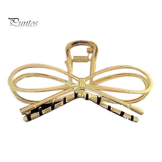 

Женская заколка-краб для волос в форме геометрического банта с противоскользящими зубцами, зажим для волос на затылке, аксессуары для волос золотистый