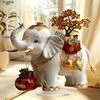 Golden Elephant Tabletop Ornamen Sign -Cartoon Style, Symbol of Auspiciousness and Wealth, Elephant Decorataion, Home Tabletop Decorations, Nurseries