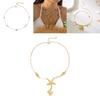Ensemble de colliers en acier inoxydable avec accents perle et coquillage pour femmes et hommes