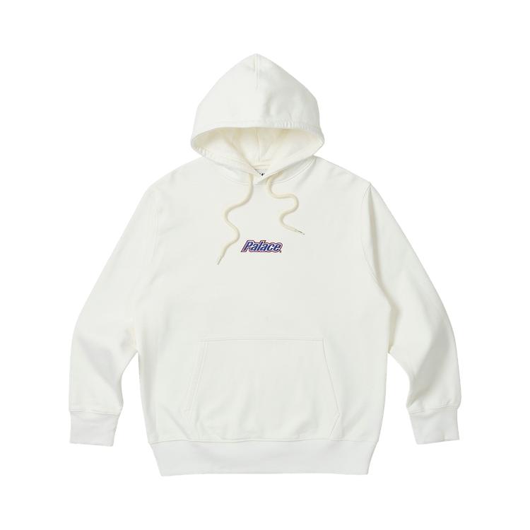 Palace Current Hood White Unisex Tops P24CS102 L