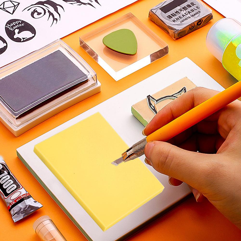 Jelly Rubber Stamp Thin Carving Blocks for Handcraft Stamps DIY Making
