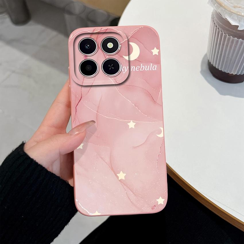 For Huawei Honor X6C X7C 400 Pro Lite Phone Case Pretty Pink Cloud Patterns Liquid Silicone Newly Upgrade Anti Drop Protective Covers For Huawei Shell