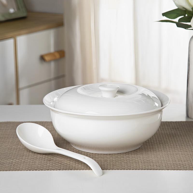 Qiuci Large Ceramic Lidded Soup Bowl