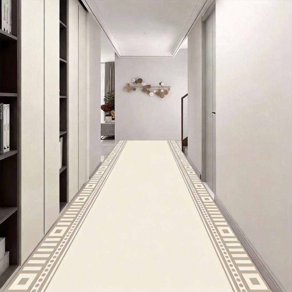 Modern Simple Long Corridor Carpet Runner Geometric Easy Clean Decoration Aisle Rug Non-slip Washable Stair Hallway Floor Mat