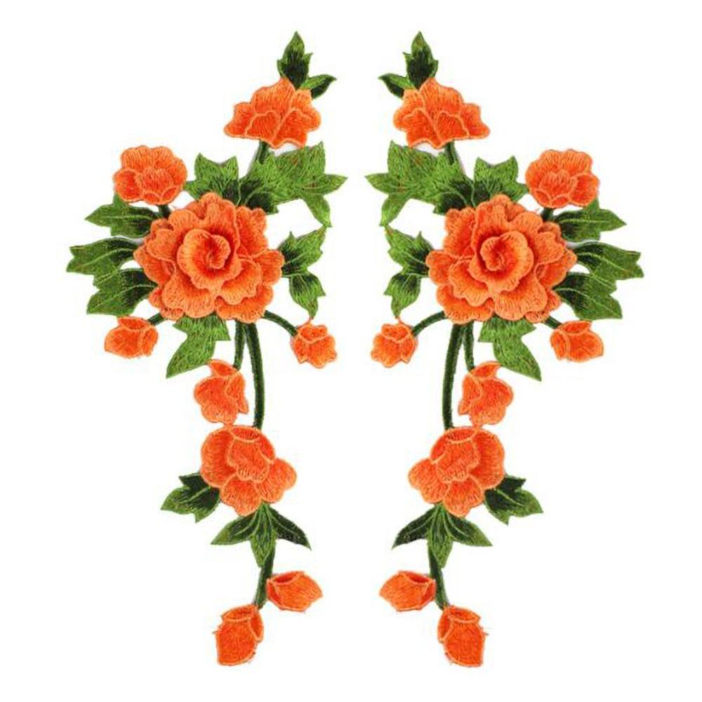 3D Flower Embroidery Flower Applique Multi-Color Handmade Sew On Patch Embroidery DIY Embroidery Repair Patch Wedding Decoration