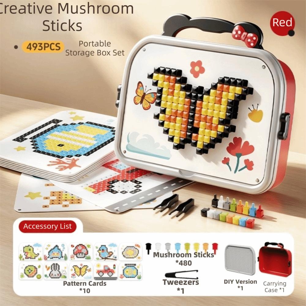 Fine Motor Mushroom Nail Puzzle Toy Concentration Training Peg Puzzle Toy 3D Puzzle Toy Children