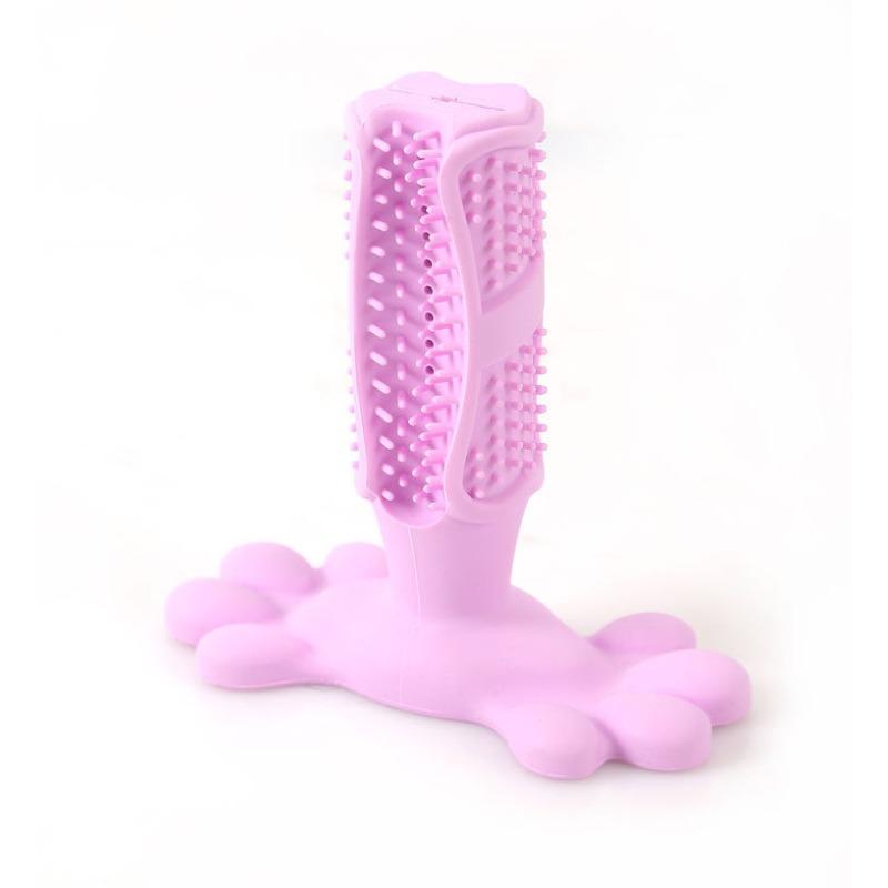 Huisdierbenodigdheden Hondentandenborstel Knaagbestendige Tandjesstaaf Hondenspeelgoedbal 12.6*12.5cm pink