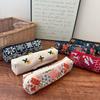 1Pcs Embroidered Exquisite Pencil Box with Retro Multi Color Pattern Details Stationery Storage Student Supplies