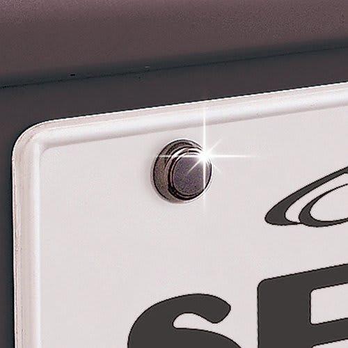 SEIWA Car License Plate Bolt Protector Metal Black 2 Pieces K271