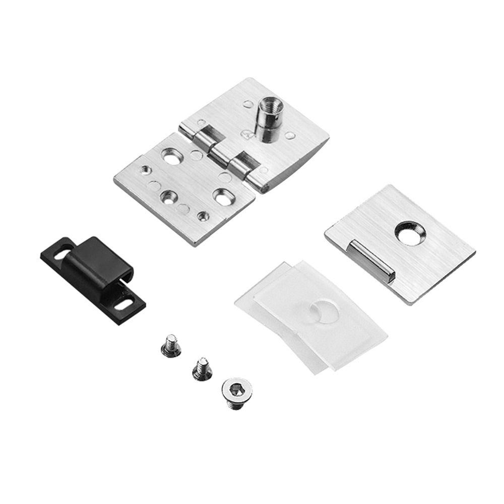 Brushed Nickel Glass Door Hinge Embedded Gate Hinges Accessories Cabinet  Door Hinge