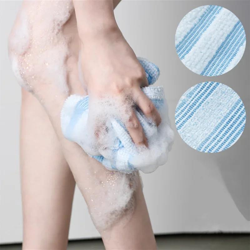 1Pc Rubbing Washcloth Bath Nylon Towel Brush for Back Towels Exfoliating Scrub Shower Sponge Body Bathroom Accessories