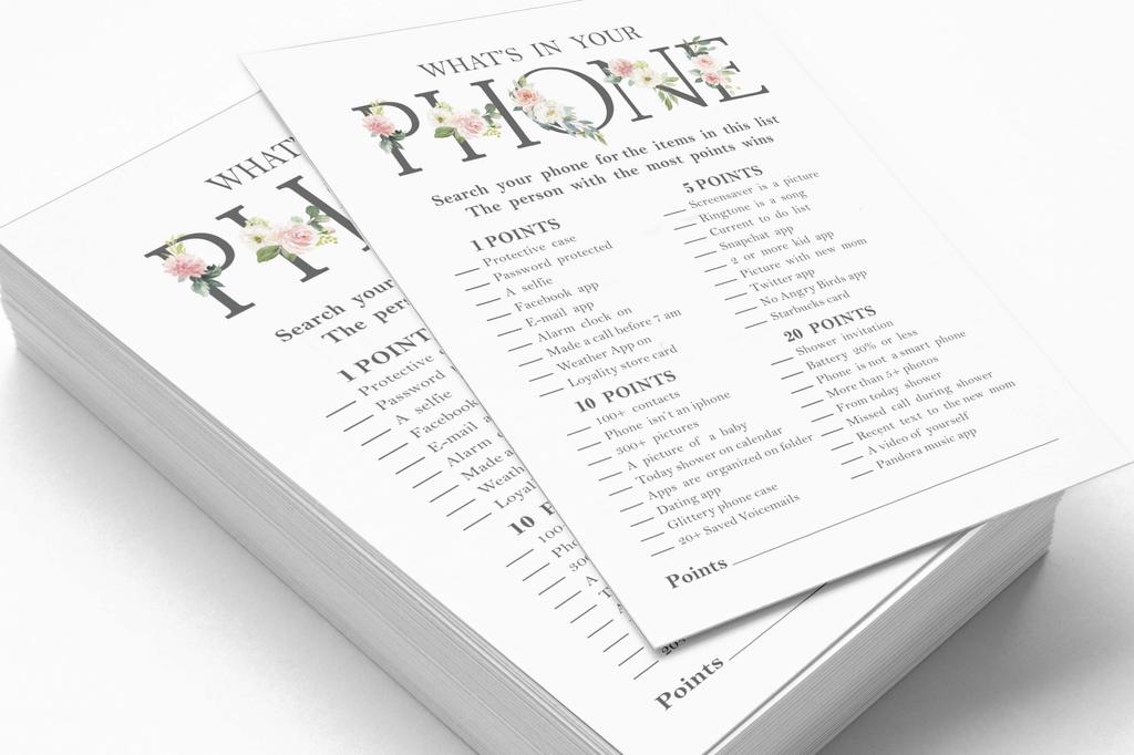 Inkdotpot Gender Neutral Baby Shower Game Set Of 50 Baby Alphabet ABC Game Party