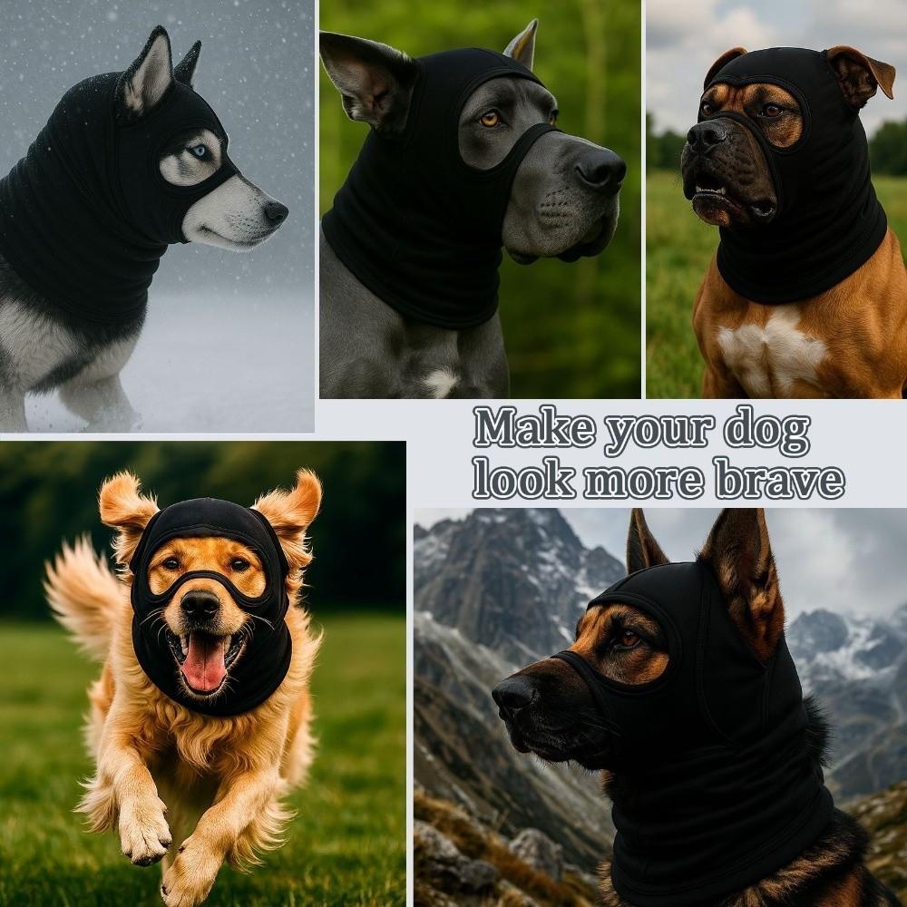 Elastic Dog Face Mask Soft Warm Breathable Dog Calming Earmuffs Anti-Freezing Comfortable Pet Head Cover Pet Supplies