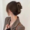 New Vintage Coffee Color Hair Claw Clip Trendy Simple Geometric Bow Shark Hair Clip Hairpins For Women Hair Accessories Korean Headwear