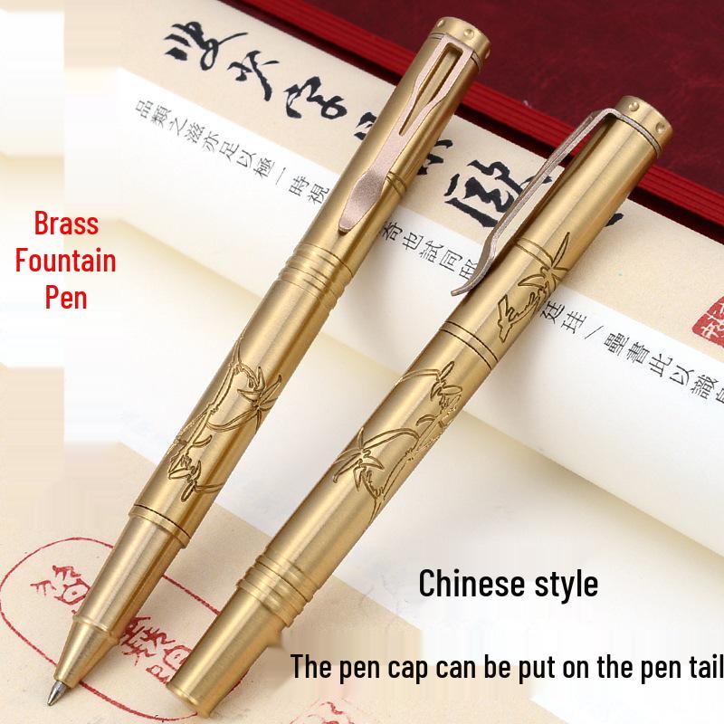 Brass Gel Ballpoint Pen - Business Gift & Office Supplies Signature Pen