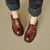 Fashion 2024 New Autumn Women Oxford Loafers Retro Chelsea Women Shoes Luxury Pumps Genuine Leather Bullock Shoes Platform Ladies Shoes
