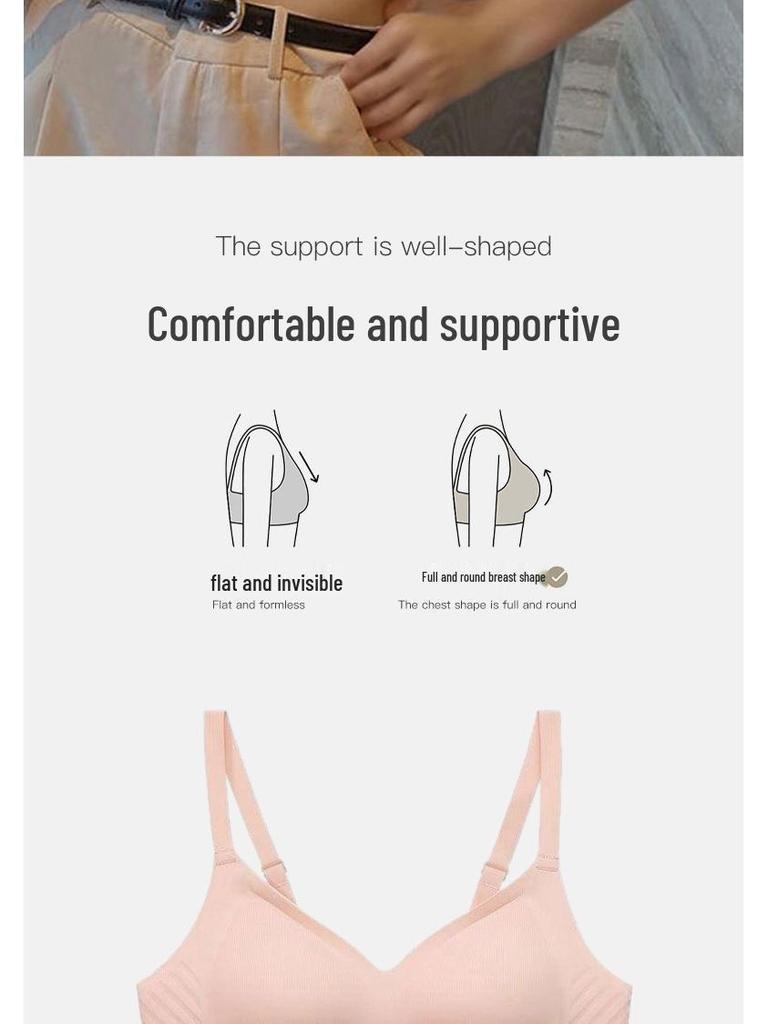 Women's Summer Seamless Breathable Lightweight Push-Up Bra - Anti-Sagging Design with Beautiful Back