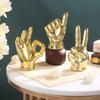 Set Of 3 Hand Sign Fantasy Showpiece Statue Collectible Figurines(Multi,Ceramic)Decorative Items For Home Decor Living Room Bedroom