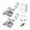 Zinc Alloy Toilet Seat Hinge with Bolts Screw and Nuts Adjustable Replacement Hinges for Flush Toilet Cover Enduring