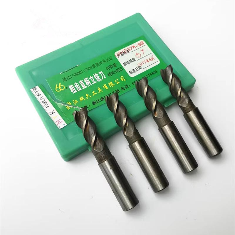 Hangzhou Double Six Coarse Tooth, Three-Flute Straight Shank End Mill (2-10mm)