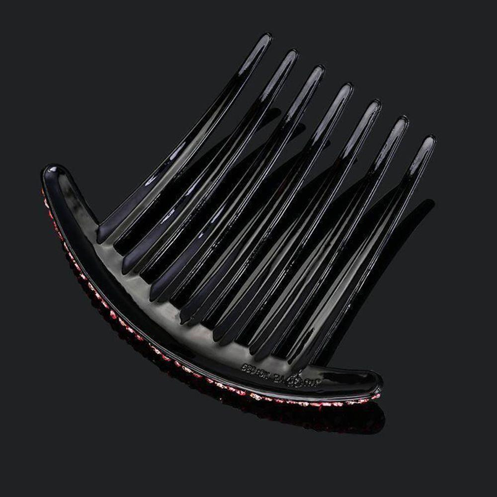 Temperament Acrylic Seven-tooth Comb Hair Accessories Korean Style Headwear Rhinestone Hair Comb