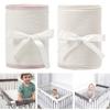 Protection Portable pour le Voyage 3 Pièces Pare-chocs de Lit Bébé, Coton Doux Respirant Barrière de Sommeil Coussinets Pare-chocs pour Tout-Petits, Protecteur de Bordure de Doublure avec