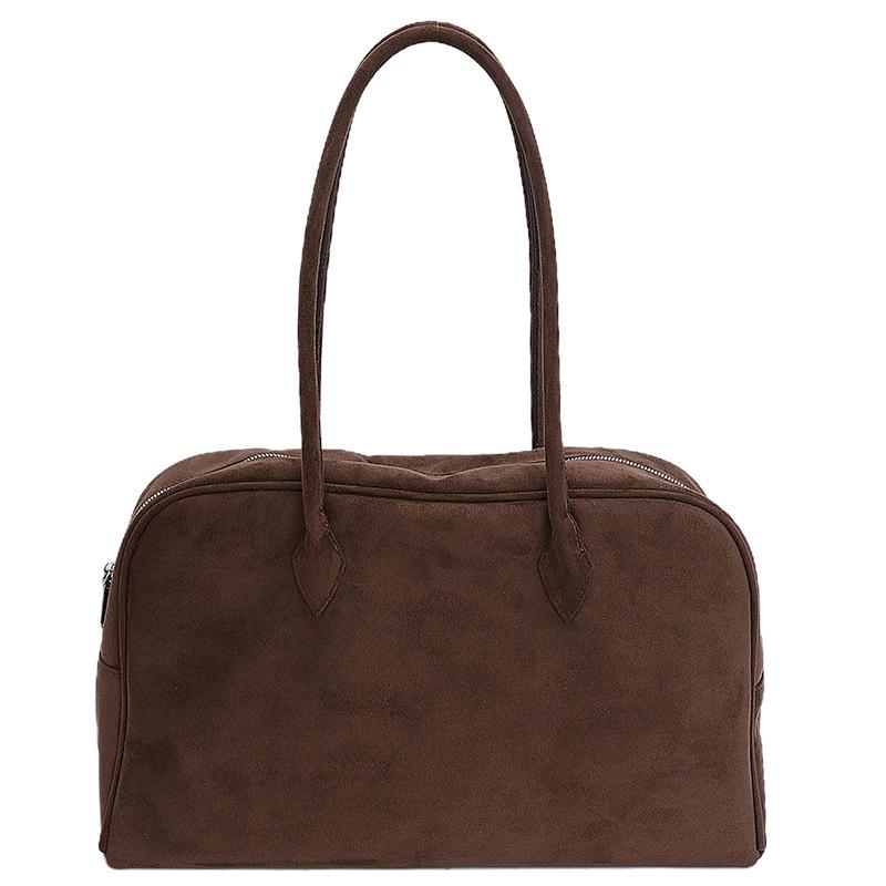 Suede Matte Retro Bag Women's Autumn and Winter New Large-capacity Commuter Tote Bag Handbag
