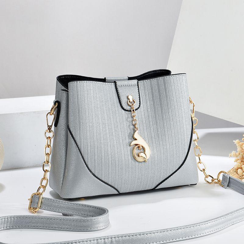 

Жіноча літня фактурна сумка-відро 2025 - Модна сумка через плече та на плече, проста та універсальна