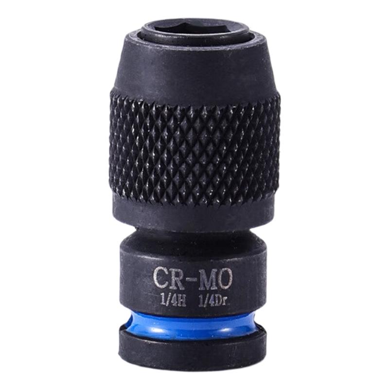 1/2" Square Drive to 1/4" Hexagonal Sockets Adapter Secure Grip Four Flutes Design AntiCorrosion For Professional DIY Projects