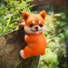 Animal Decorative Statue Mini Cat Dog Resin Ornament Compact Design Flower Pots