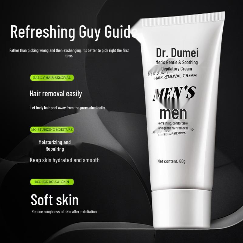 Dumi Doctor Crème d'Épilation Douce pour Homme pour le Corps Entier - Élimine les Poils des Aisselles et des Jambes Sans Points Noirs.