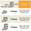 Water-Repellent Faux Leather Pet Stairs 2/3/4 Step Non-Slip Dog/Cat Ramp Ladder Removable Spiral Small Dog Steps Pet Supplies