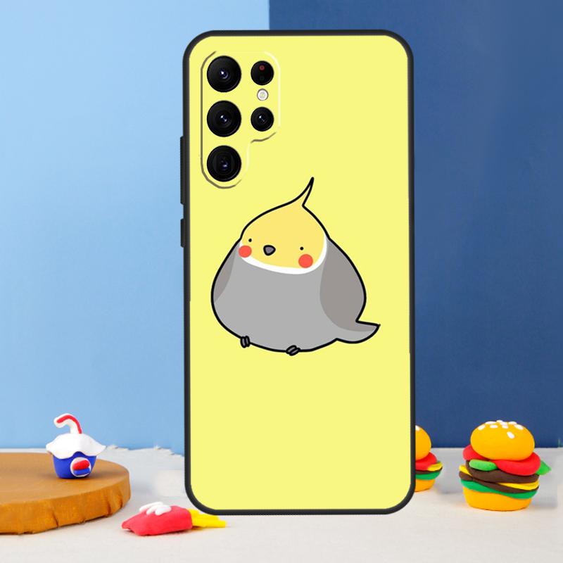 

Cartoon Animal Chubby Cockatiel Phone Case For Samsung Galaxy S25 Ultra S9 S10 S20 S22 S21 FE S23 Plus S24 Ultra Cover Coque Galaxy S20Ultra
