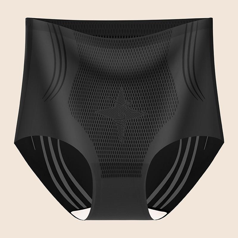 

Жидкий персиковый утягивающий живот трусы летние тонкие и бесшовные ледяной шелк средняя и высокая талия бедра пластиковая форма бедра нижнее белье для женщин M (80-50 kg)