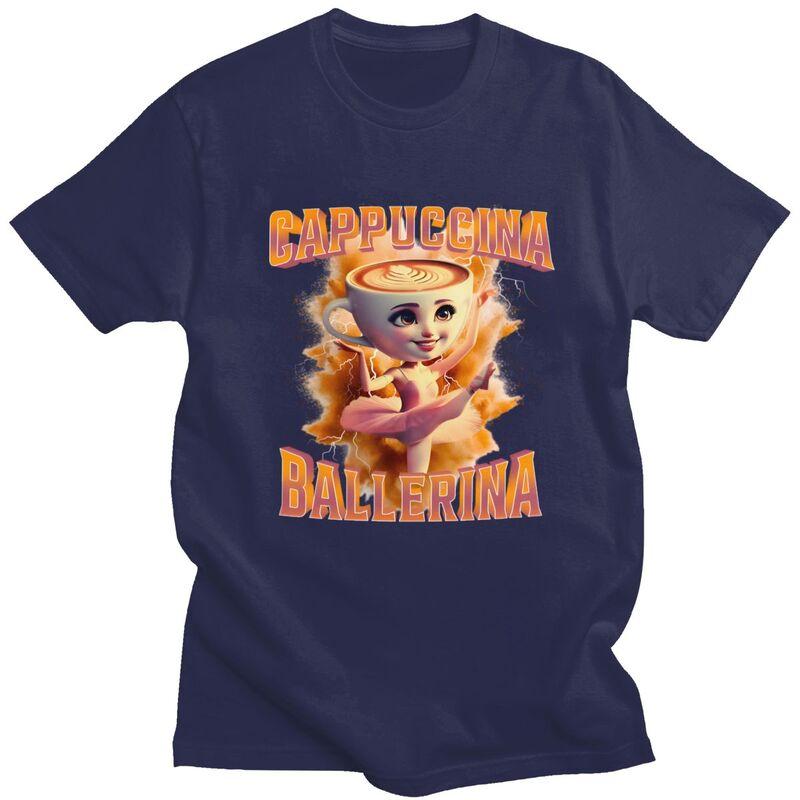 

Cappuccina Ballerina Italian Brainrot Coffee Meme TShirt 100 Cotton Tee Tops Summer O Neck Tshirt Casual ShortSleeve Clothing 4XL