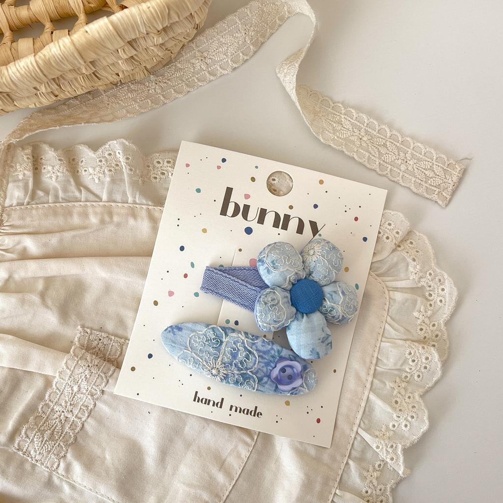 Cute Children Hair Pins Matte Cartoon Fruit Plant Fabric Embroidery BB Hair Clips for Girl Korea Simple Fashion Hair Accessories