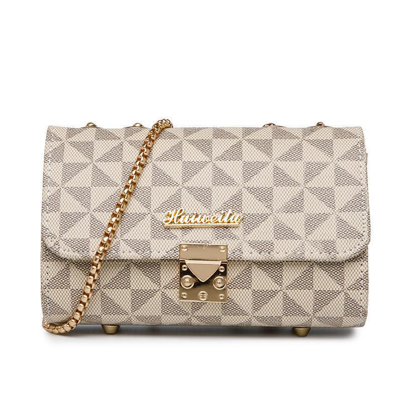 Fashion Chain Single Shoulder Armpit Bag New Women's Bag Light Luxury Printed Small Square Bag Portable Messenger Bag